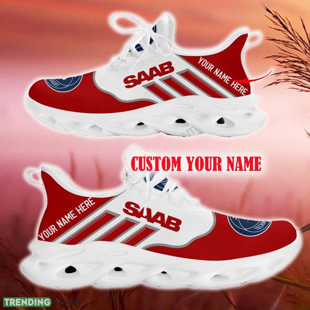 Custom Name Saab Automobile Red Car Logo Max Soul Sneakers For Fans Team Running Shoes Gift Men And Women - Saab Automobile Max Soul Shoes New Car_13 Custom Name Saab Automobile Red Car Logo Max Soul Sneakers For Fans Team Running Shoes Gift Men And Women - Saab Automobile Max Soul Shoes New Car_13