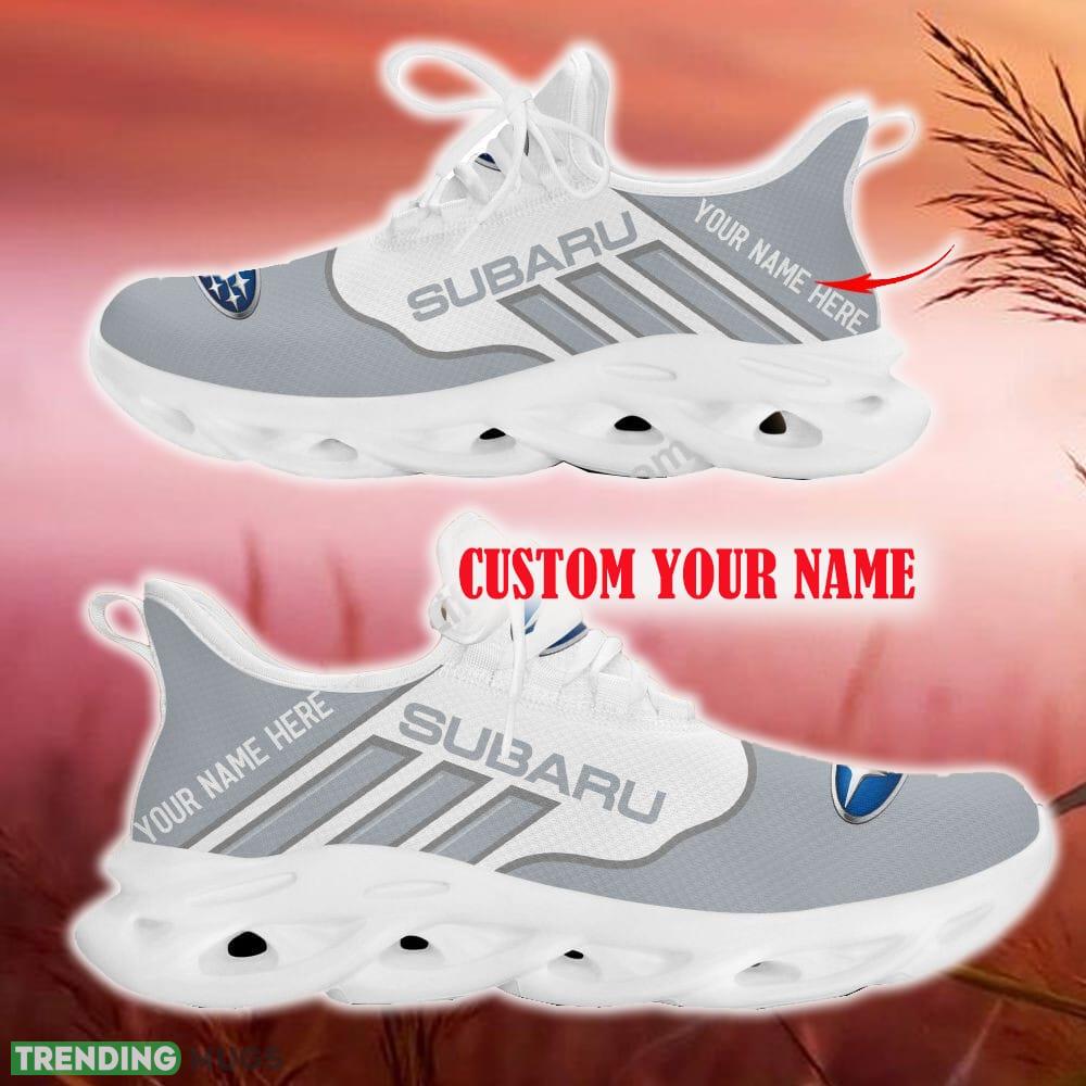 Custom Name Subaru Grey Car Logo Max Soul Sneakers For Fans Team Running Shoes Gift Men And Women - Subaru Max Soul Shoes New Car_18 Custom Name Subaru Grey Car Logo Max Soul Sneakers For Fans Team Running Shoes Gift Men And Women - Subaru Max Soul Shoes New Car_18