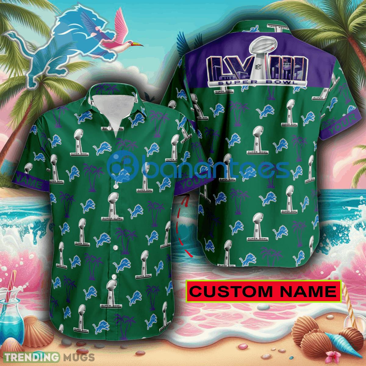 Custom Name Super Bowl LVIII Detroit Lions Green Hawaiian Shirt Trends For Men Women Gift - Custom Name Super Bowl LVIII Detroit Lions Green Hawaiian Shirt Trends For Men Women Gift Custom Name Super Bowl LVIII Detroit Lions Green Hawaiian Shirt Trends For Men Women Gift - Custom Name Super Bowl LVIII Detroit Lions Green Hawaiian Shirt Trends For Men Women Gift