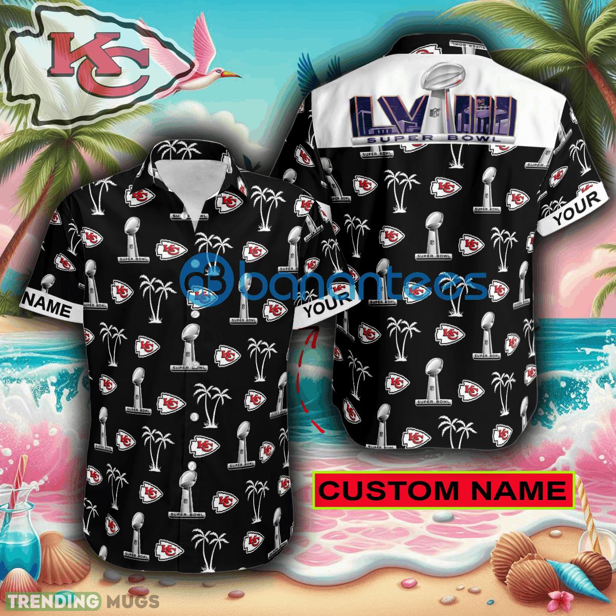 Custom Name Super Bowl LVIII Kansas City Chiefs Black Hawaiian Shirt Trends For Men Women Gift - Custom Name Super Bowl LVIII Kansas City Chiefs Black Hawaiian Shirt Trends For Men Women Gift Custom Name Super Bowl LVIII Kansas City Chiefs Black Hawaiian Shirt Trends For Men Women Gift - Custom Name Super Bowl LVIII Kansas City Chiefs Black Hawaiian Shirt Trends For Men Women Gift