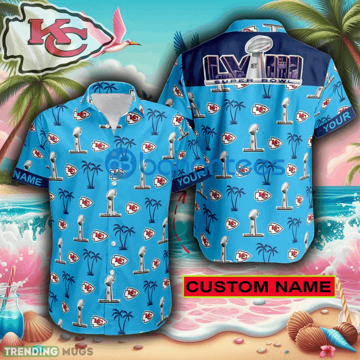 Custom Name Super Bowl LVIII Kansas City Chiefs Blue Hawaiian Shirt Trends For Men Women Gift - Custom Name Super Bowl LVIII Kansas City Chiefs Blue Hawaiian Shirt Trends For Men Women Gift Custom Name Super Bowl LVIII Kansas City Chiefs Blue Hawaiian Shirt Trends For Men Women Gift - Custom Name Super Bowl LVIII Kansas City Chiefs Blue Hawaiian Shirt Trends For Men Women Gift