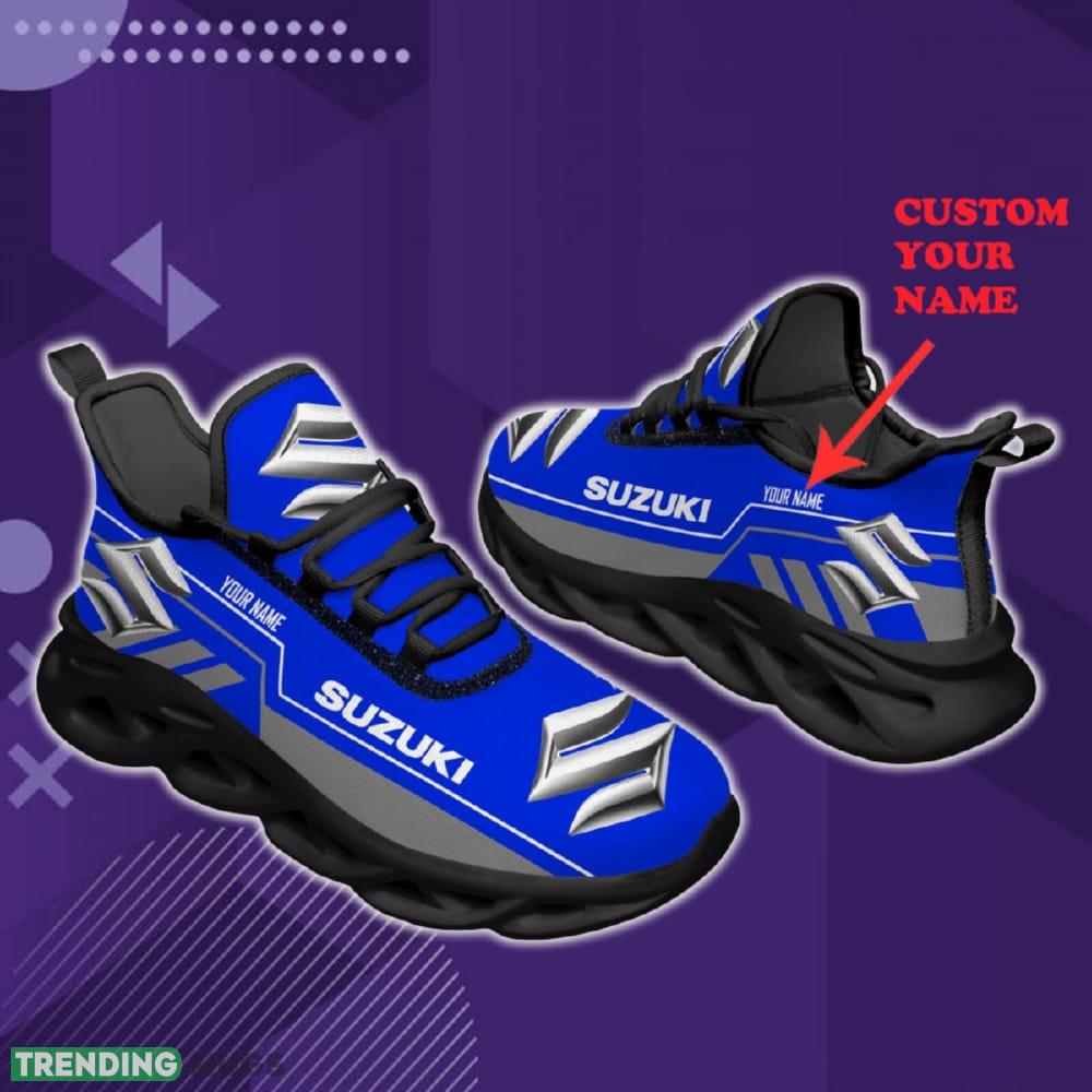 Custom Name Suzuki Blue Car Lovers Fans Max Soul Sneakers New Gift Running Shoes Men Women Fans Max Soul Custom Name Suzuki Blue Car Lovers Fans Max Soul Sneakers New Gift Running Shoes Men Women Fans Max Soul