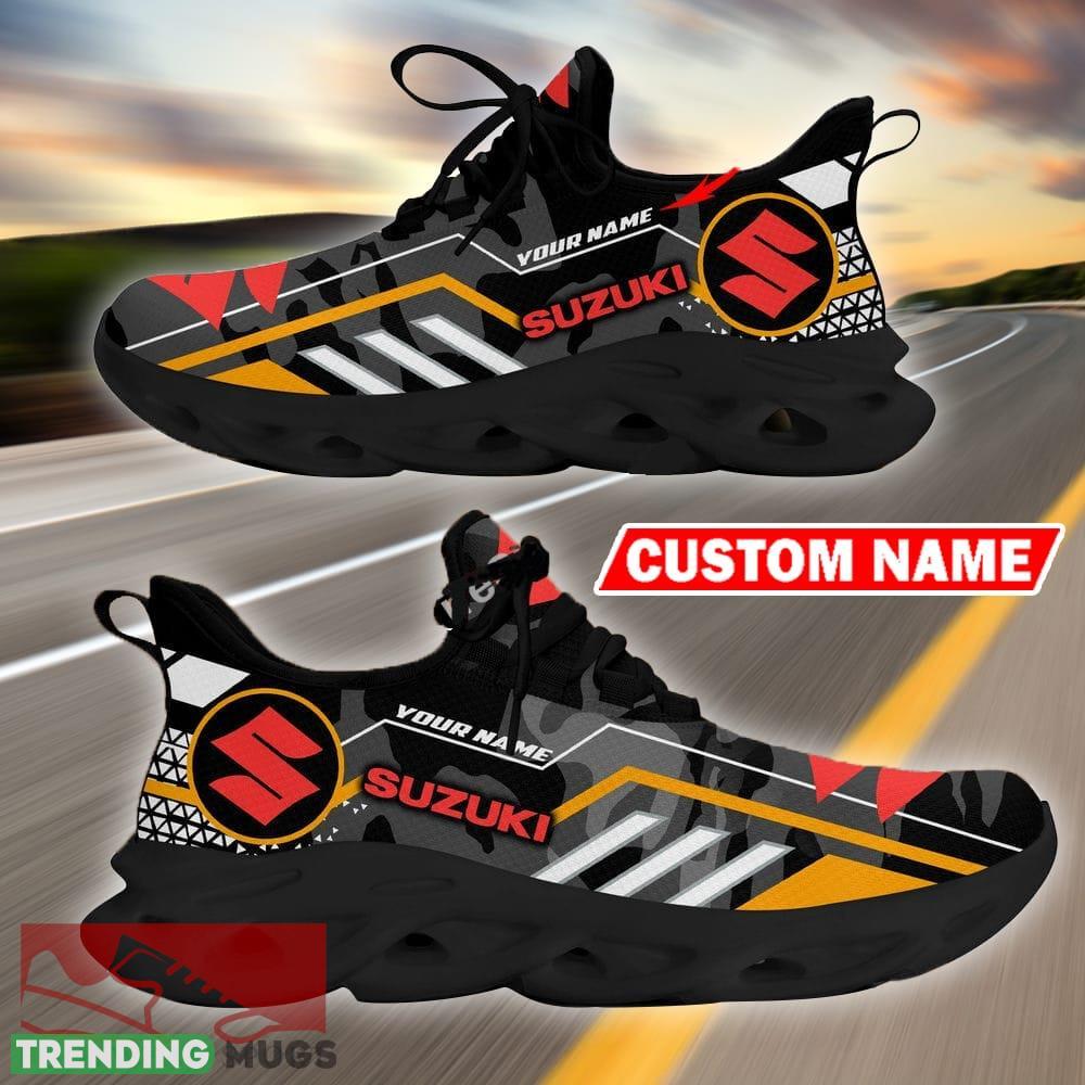 Custom Name Suzuki Logo Camo Black Max Soul Sneakers Racing Car And Motorcycle Chunky Sneakers - Suzuki Logo Racing Car Tractor Farmer Max Soul Shoes Personalized Photo 1 Custom Name Suzuki Logo Camo Black Max Soul Sneakers Racing Car And Motorcycle Chunky Sneakers - Suzuki Logo Racing Car Tractor Farmer Max Soul Shoes Personalized Photo 1
