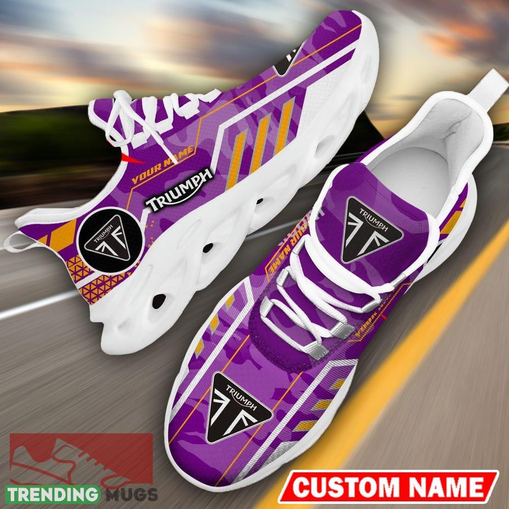 Custom Name Triumph Logo Camo Purple Max Soul Sneakers Racing Car And Motorcycle Chunky Sneakers - Triumph Logo Racing Car Tractor Farmer Max Soul Shoes Personalized Photo 16 Custom Name Triumph Logo Camo Purple Max Soul Sneakers Racing Car And Motorcycle Chunky Sneakers - Triumph Logo Racing Car Tractor Farmer Max Soul Shoes Personalized Photo 16