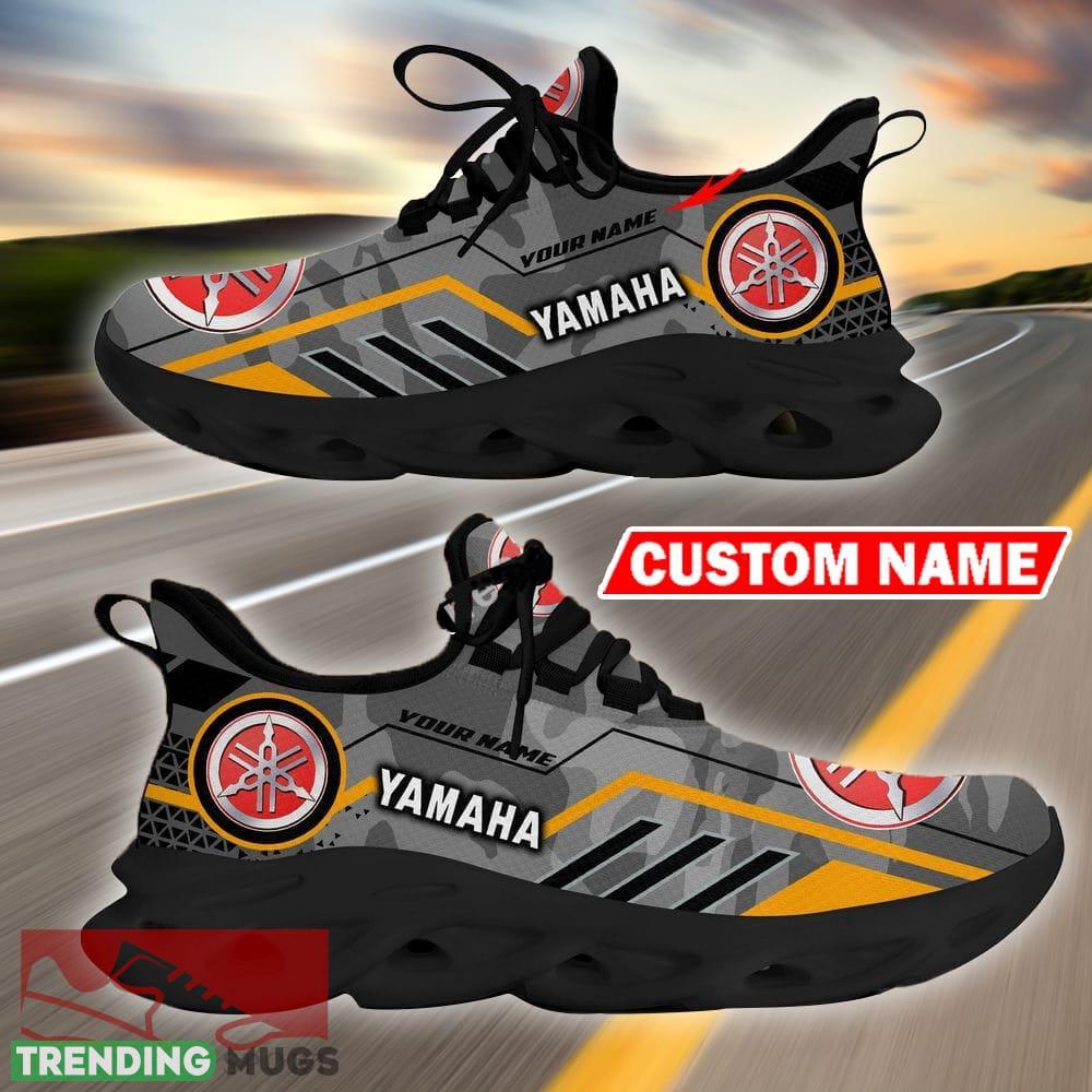 Custom Name Yamaha Logo Camo Grey Max Soul Sneakers Racing Car And Motorcycle Chunky Sneakers Max Soul Custom Name Yamaha Logo Camo Grey Max Soul Sneakers Racing Car And Motorcycle Chunky Sneakers Max Soul