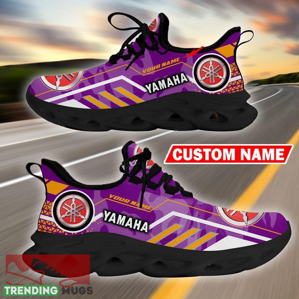 Custom Name Yamaha Logo Camo Purple Max Soul Sneakers Racing Car And Motorcycle Chunky Sneakers Max Soul Custom Name Yamaha Logo Camo Purple Max Soul Sneakers Racing Car And Motorcycle Chunky Sneakers Max Soul