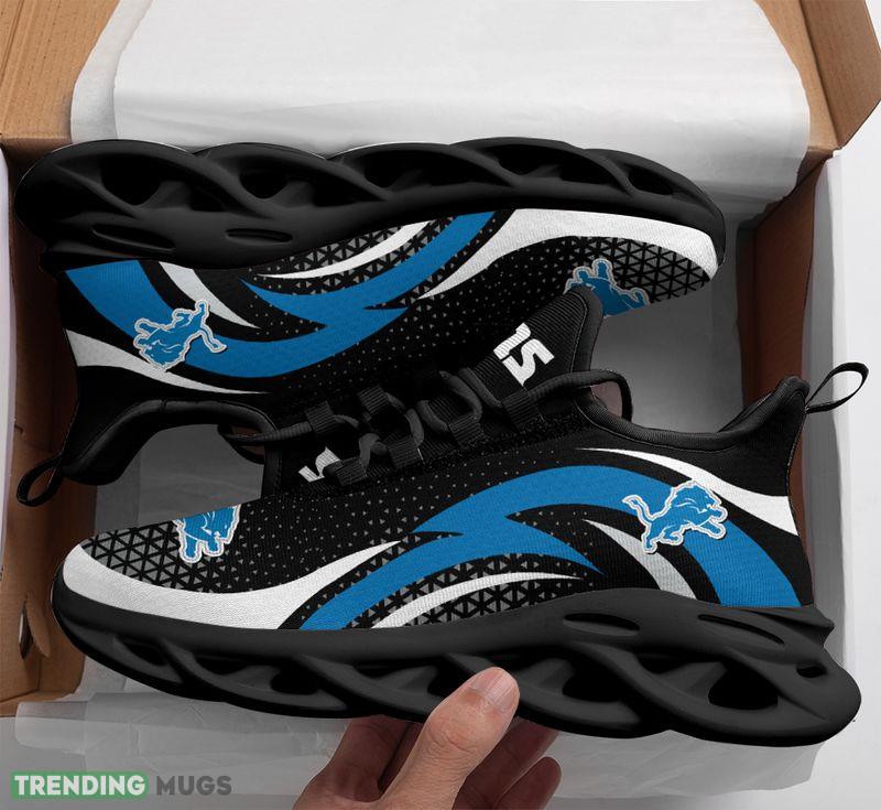 Detroit Lions Triangle Abstract Pattern Max Soul Shoes Panache Running Sneakers Max Soul Detroit Lions Triangle Abstract Pattern Max Soul Shoes Panache Running Sneakers Max Soul