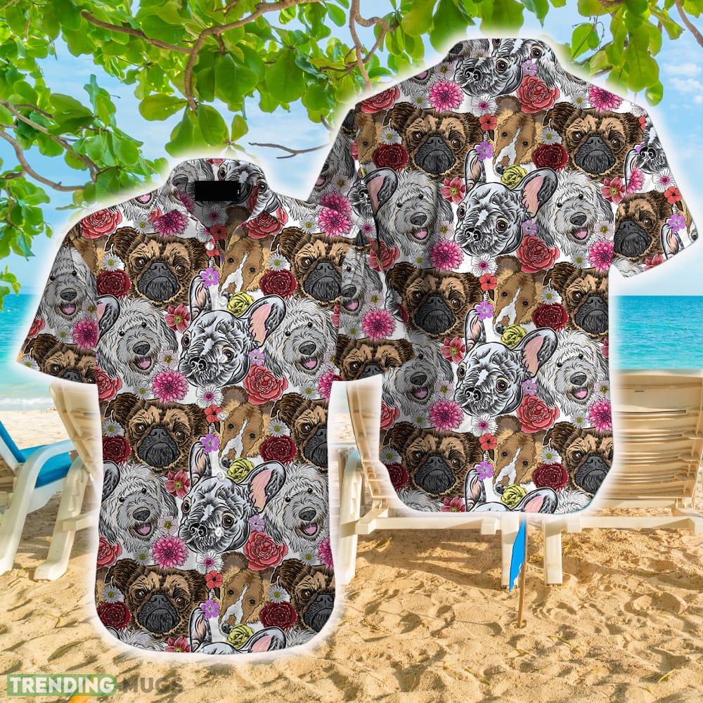 Dog Lover Flowers Hawaiian Shirt Aloha Casual Shirt For Men And Women - Dog Lover Flowers Hawaiian Shirt Aloha Casual Shirt For Men And Women