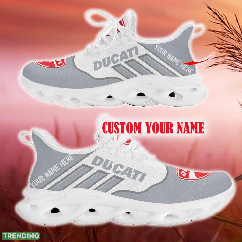 Ducati Grey Car Logo Max Soul Sneakers For Fans Team Running Shoes Gift Men And Women - Ducati Max Soul Shoes New Car_18 Ducati Grey Car Logo Max Soul Sneakers For Fans Team Running Shoes Gift Men And Women - Ducati Max Soul Shoes New Car_18
