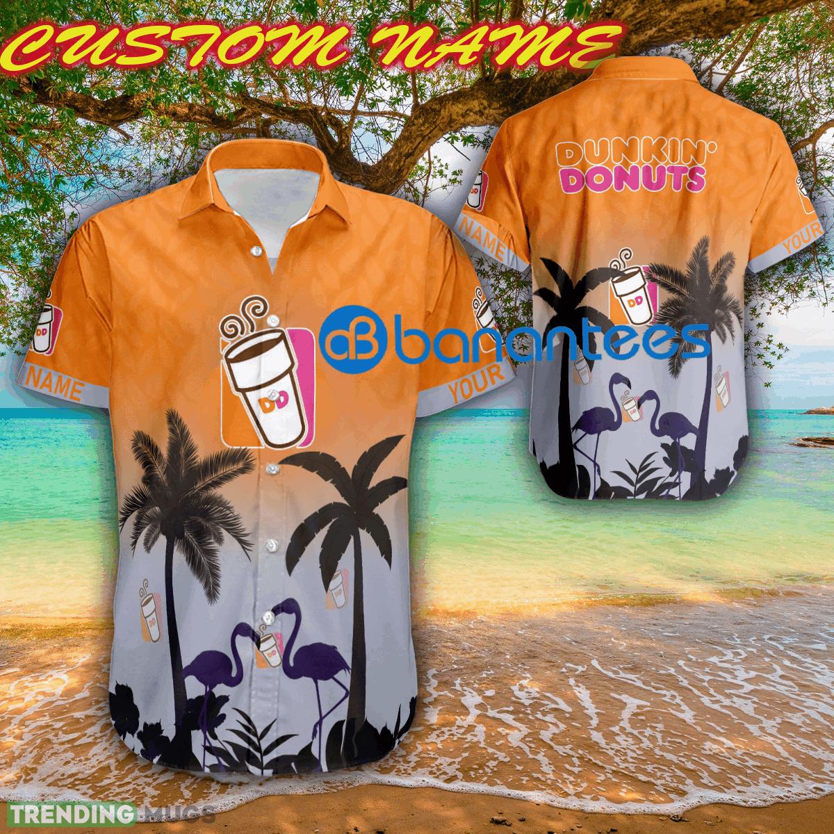 Dunkin’ Donuts Bulk Brand 3D Hawaiian Shirt Gift For Fans Custom Name - Dunkin’ Donuts Bulk Brand 3D Hawaiian Shirt Gift For Fans Custom Name