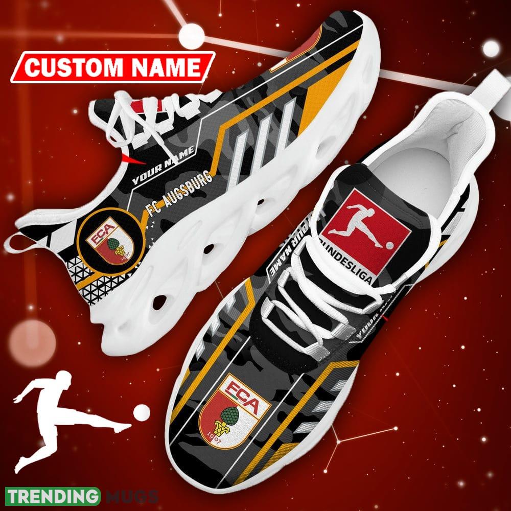 FC Augsburg Logo Sport Sneakers Camo Black Max Soul Shoes Custom Name - FC Augsburg Logo Camo Chunky Sneakers Triangle Pattern Max Soul Shoes Photo 13 FC Augsburg Logo Sport Sneakers Camo Black Max Soul Shoes Custom Name - FC Augsburg Logo Camo Chunky Sneakers Triangle Pattern Max Soul Shoes Photo 13