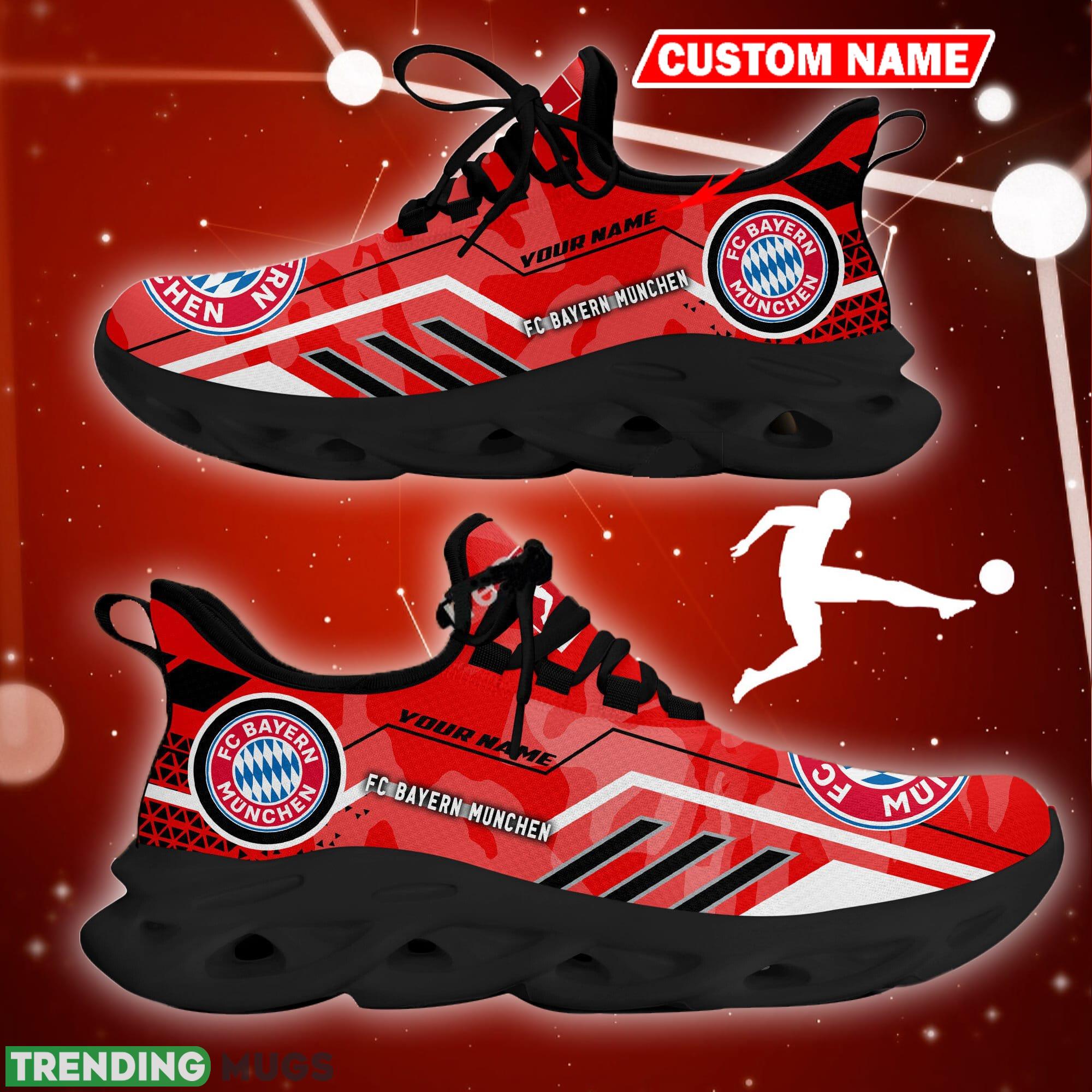 FC Bayern Munich Logo Sport Sneakers Camo Red Max Soul Shoes Custom Name - FC Bayern Munich Logo Camo Chunky Sneakers Triangle Pattern Max Soul Shoes Photo 1 FC Bayern Munich Logo Sport Sneakers Camo Red Max Soul Shoes Custom Name - FC Bayern Munich Logo Camo Chunky Sneakers Triangle Pattern Max Soul Shoes Photo 1