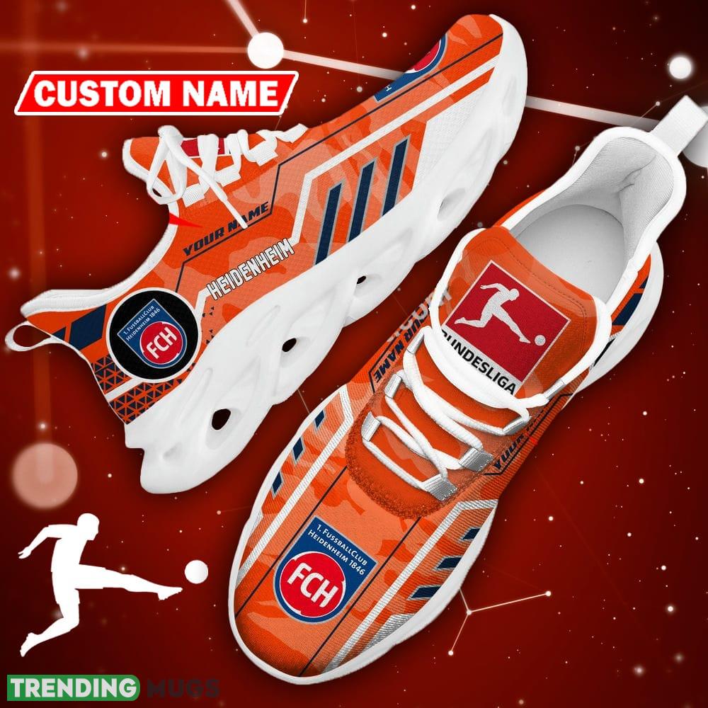 FC Heidenheim Logo Chunky Sneakers Camo Orange Max Soul Shoes Custom Name Max Soul FC Heidenheim Logo Chunky Sneakers Camo Orange Max Soul Shoes Custom Name Max Soul