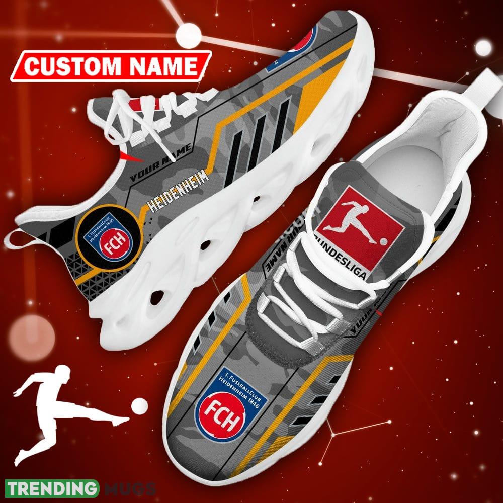 FC Heidenheim Logo Running Sneakers Camo Grey Max Soul Shoes Custom Name - FC Heidenheim Logo Camo Chunky Sneakers Triangle Pattern Max Soul Shoes Photo 15 FC Heidenheim Logo Running Sneakers Camo Grey Max Soul Shoes Custom Name - FC Heidenheim Logo Camo Chunky Sneakers Triangle Pattern Max Soul Shoes Photo 15