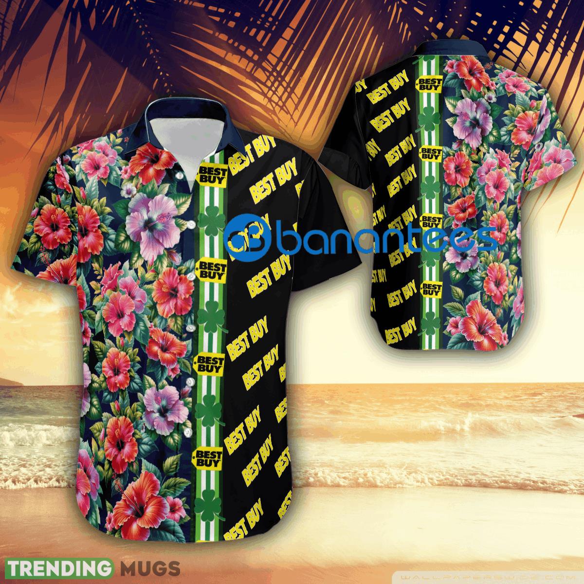 Hibiscus Flower Best Buy Logo 3D Hawaiian Shirt Gift Patricks Day - Hibiscus Flower Best Buy Logo 3D Hawaiian Shirt Gift Patricks Day