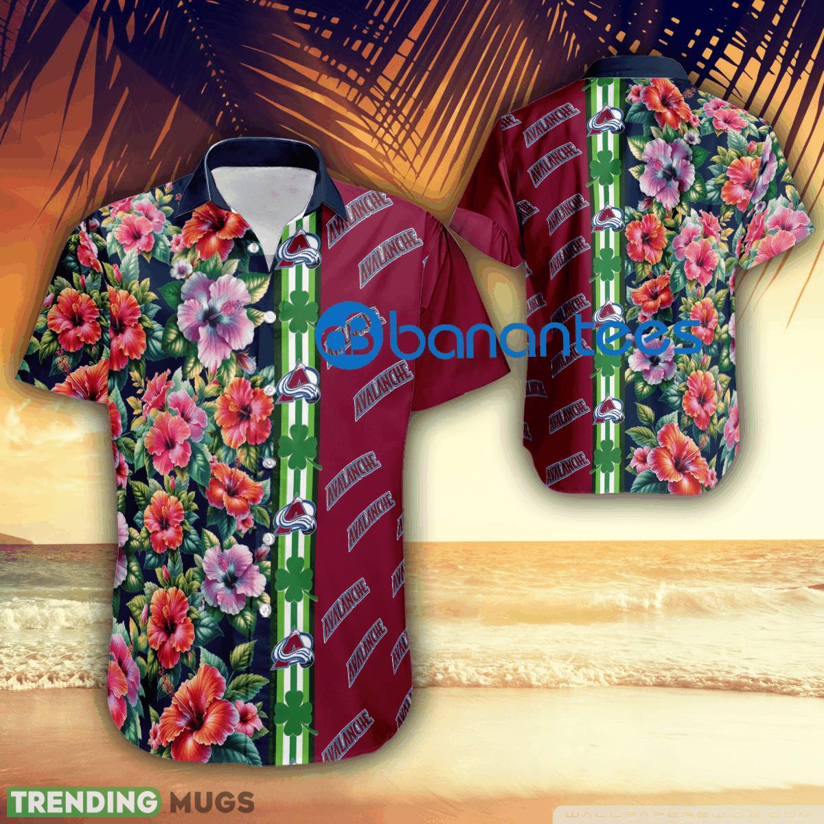 Hibiscus Flower Colorado Avalanche Patricks Day Hawaiian Shirt For Fans - Hibiscus Flower Colorado Avalanche Patricks Day Hawaiian Shirt For Fans Hibiscus Flower Colorado Avalanche Patricks Day Hawaiian Shirt For Fans - Hibiscus Flower Colorado Avalanche Patricks Day Hawaiian Shirt For Fans