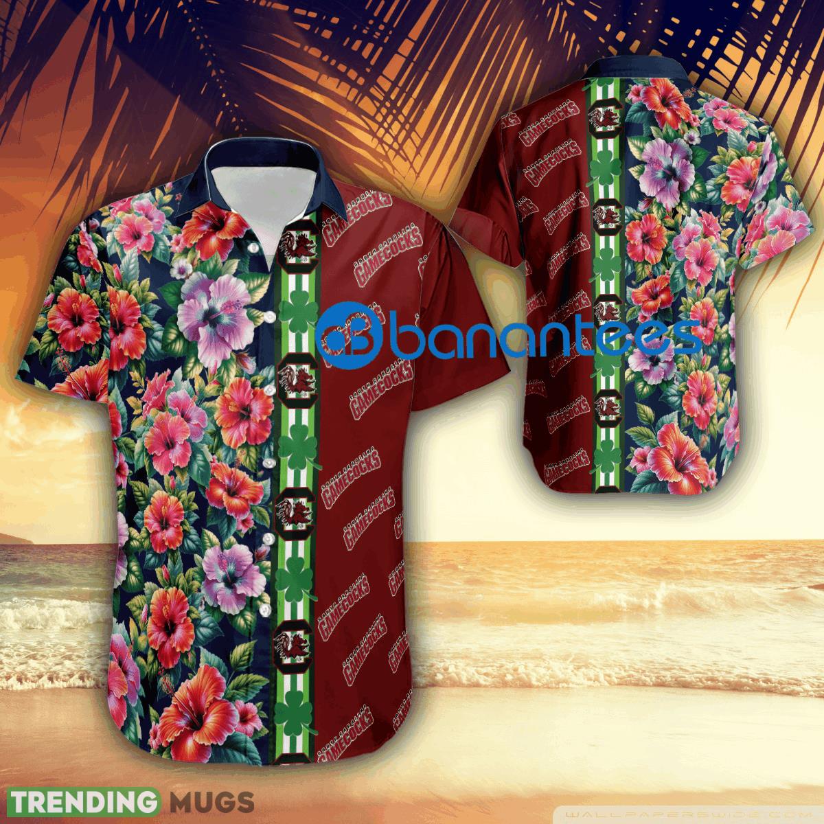 Hibiscus Flower South Carolina Gamecocks Patricks Day Hawaiian Shirt All Over Print For Fans - Hibiscus Flower South Carolina Gamecocks Patricks Day Hawaiian Shirt All Over Print For Fans Hibiscus Flower South Carolina Gamecocks Patricks Day Hawaiian Shirt All Over Print For Fans - Hibiscus Flower South Carolina Gamecocks Patricks Day Hawaiian Shirt All Over Print For Fans