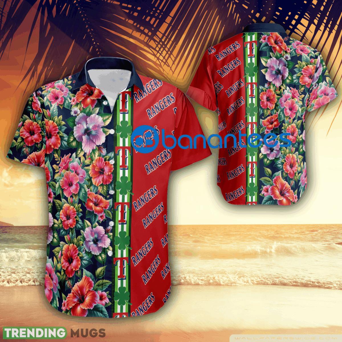 Hibiscus Flower Texas Rangers Patricks Day Hawaiian Shirt AOP For Fans - Hibiscus Flower Texas Rangers Patricks Day Hawaiian Shirt AOP For Fans Hibiscus Flower Texas Rangers Patricks Day Hawaiian Shirt AOP For Fans - Hibiscus Flower Texas Rangers Patricks Day Hawaiian Shirt AOP For Fans
