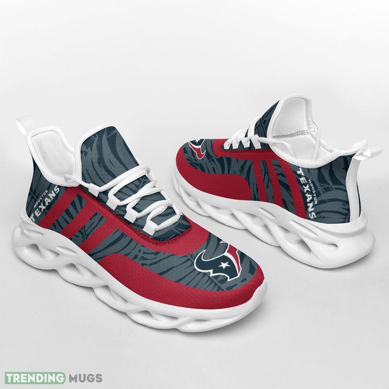 Houston Texans Leaf and Stripe Pattern Men's and Women's Max Soul Shoes Elegance Chunky Sneakers Max Soul Houston Texans Leaf and Stripe Pattern Men's and Women's Max Soul Shoes Elegance Chunky Sneakers Max Soul