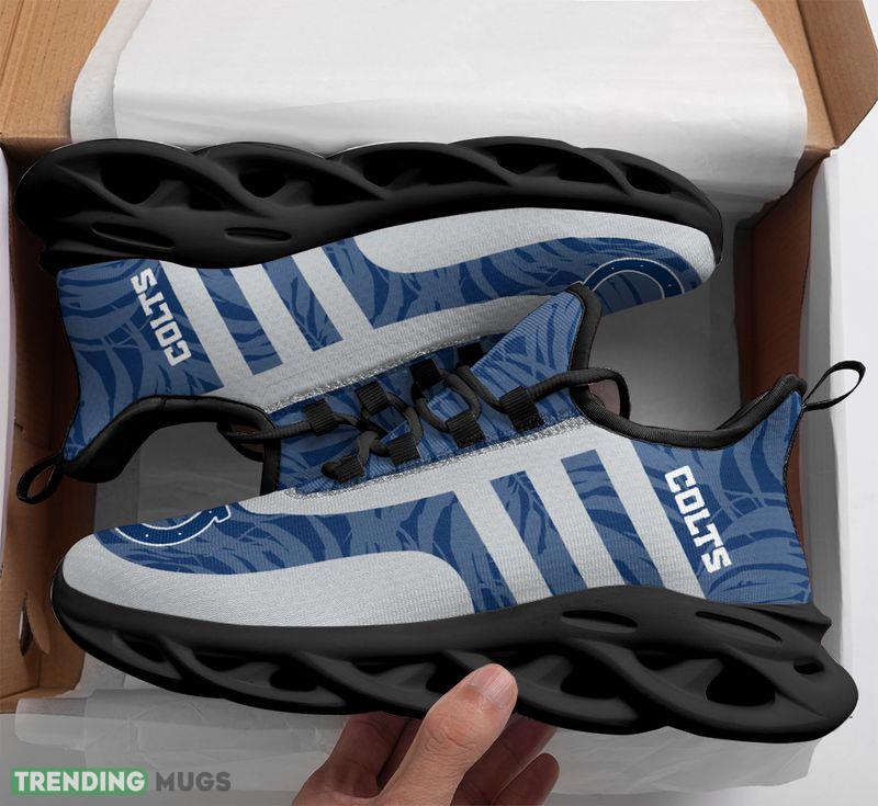 Indianapolis Colts Leaf and Stripe Pattern Men's and Women's Max Soul Shoes Unique Chunky Sneakers Max Soul Indianapolis Colts Leaf and Stripe Pattern Men's and Women's Max Soul Shoes Unique Chunky Sneakers Max Soul