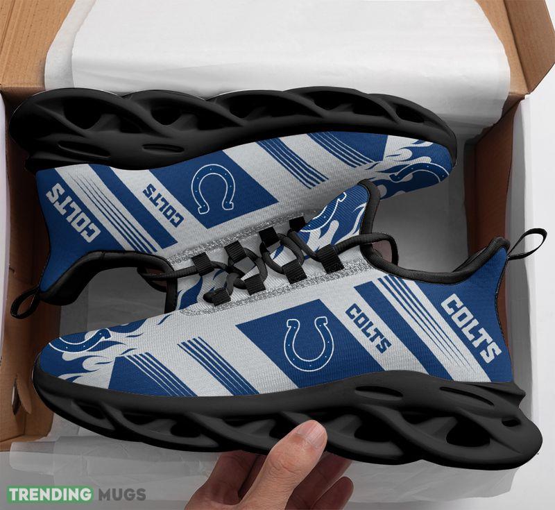 Indianapolis Colts Stripe and Fire Pattern Max Soul Shoes Branding Sport Sneakers Max Soul Indianapolis Colts Stripe and Fire Pattern Max Soul Shoes Branding Sport Sneakers Max Soul
