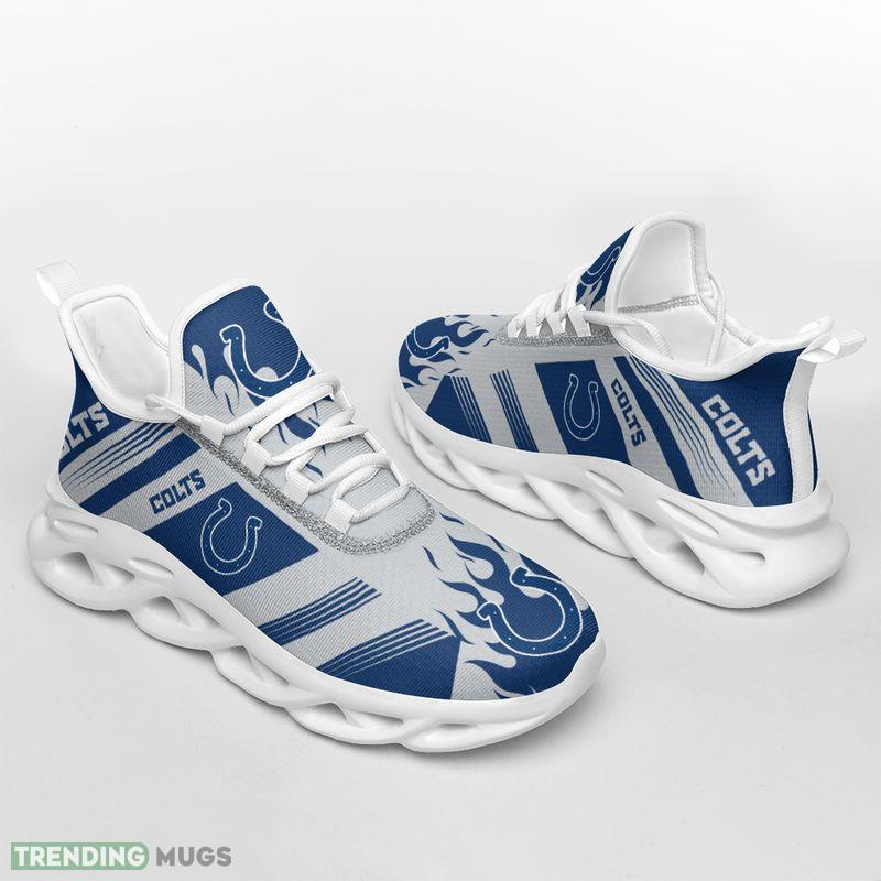 Indianapolis Colts Stripe and Fire Pattern Max Soul Shoes Branding Sport Sneakers Max Soul Indianapolis Colts Stripe and Fire Pattern Max Soul Shoes Branding Sport Sneakers Max Soul