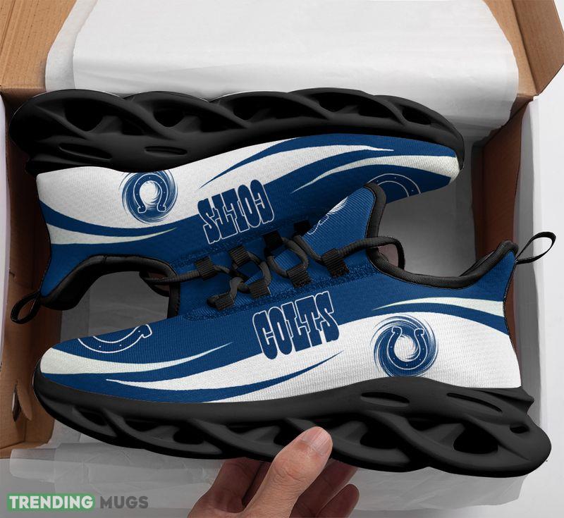 Indianapolis Colts Wavy Pattern Max Soul Shoes Imprint Chunky Sneakers Max Soul Indianapolis Colts Wavy Pattern Max Soul Shoes Imprint Chunky Sneakers Max Soul