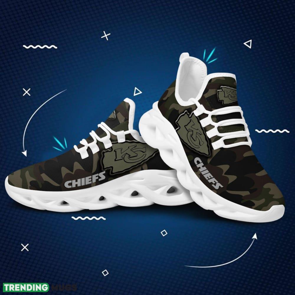 Kansas City Chiefs Camo Camouflage Design Trending Max Soul Clunky Sneaker Shoes Max Soul Kansas City Chiefs Camo Camouflage Design Trending Max Soul Clunky Sneaker Shoes Max Soul