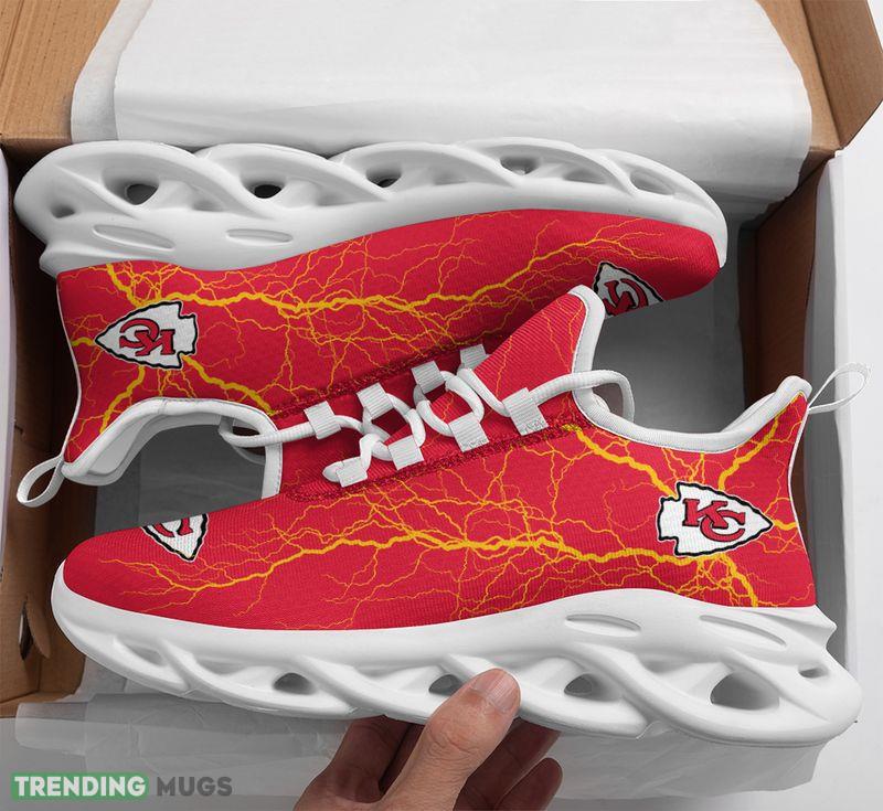 Kansas City Chiefs Lightning Pattern Max Soul Shoes Evoke Running Sneakers - Kansas City Chiefs Lightning Pattern Max Soul Shoes_1 Kansas City Chiefs Lightning Pattern Max Soul Shoes Evoke Running Sneakers - Kansas City Chiefs Lightning Pattern Max Soul Shoes_1