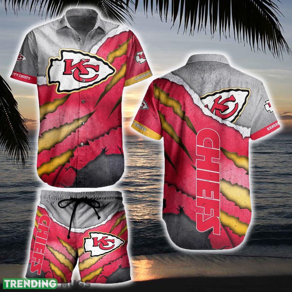 Kansas City Chiefs NFL SAS Hawaiian Shirt And Short For Men Women Gift New Trends Summer Big Fans - Kansas City Chiefs NFL SAS Hawaiian Shirt And Short For Men Women Gift New Trends Summer Big Fans
