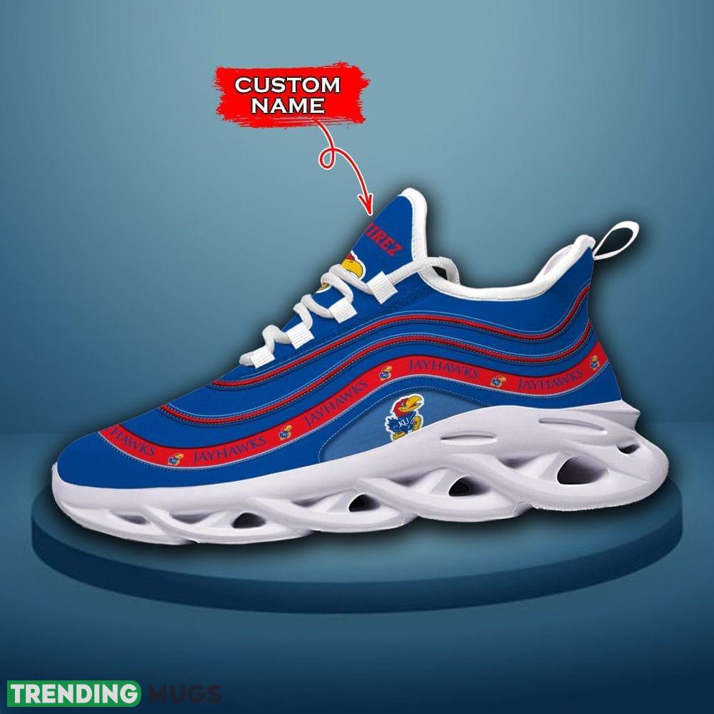Kansas Jayhawks Lineitem Hibiscus Custom Name Max Soul Sneakers Luxury NCAA Shoes For Men Women Gift For Fans - Kansas Jayhawks Lineitem Sneakers Luxury NCAA_1 Kansas Jayhawks Lineitem Hibiscus Custom Name Max Soul Sneakers Luxury NCAA Shoes For Men Women Gift For Fans - Kansas Jayhawks Lineitem Sneakers Luxury NCAA_1