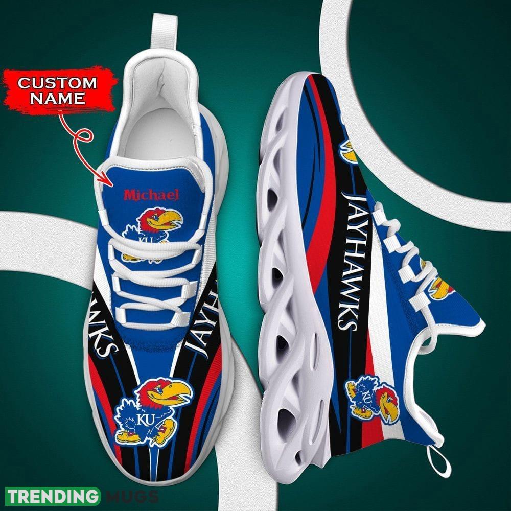 Kansas Jayhawks Seashell Custom Name Max Soul Sneakers Luxury NCAA Clunky For Men Women Gift For Fans - Kansas Jayhawks Max Soul Shoes Luxury NCAA_1 Kansas Jayhawks Seashell Custom Name Max Soul Sneakers Luxury NCAA Clunky For Men Women Gift For Fans - Kansas Jayhawks Max Soul Shoes Luxury NCAA_1