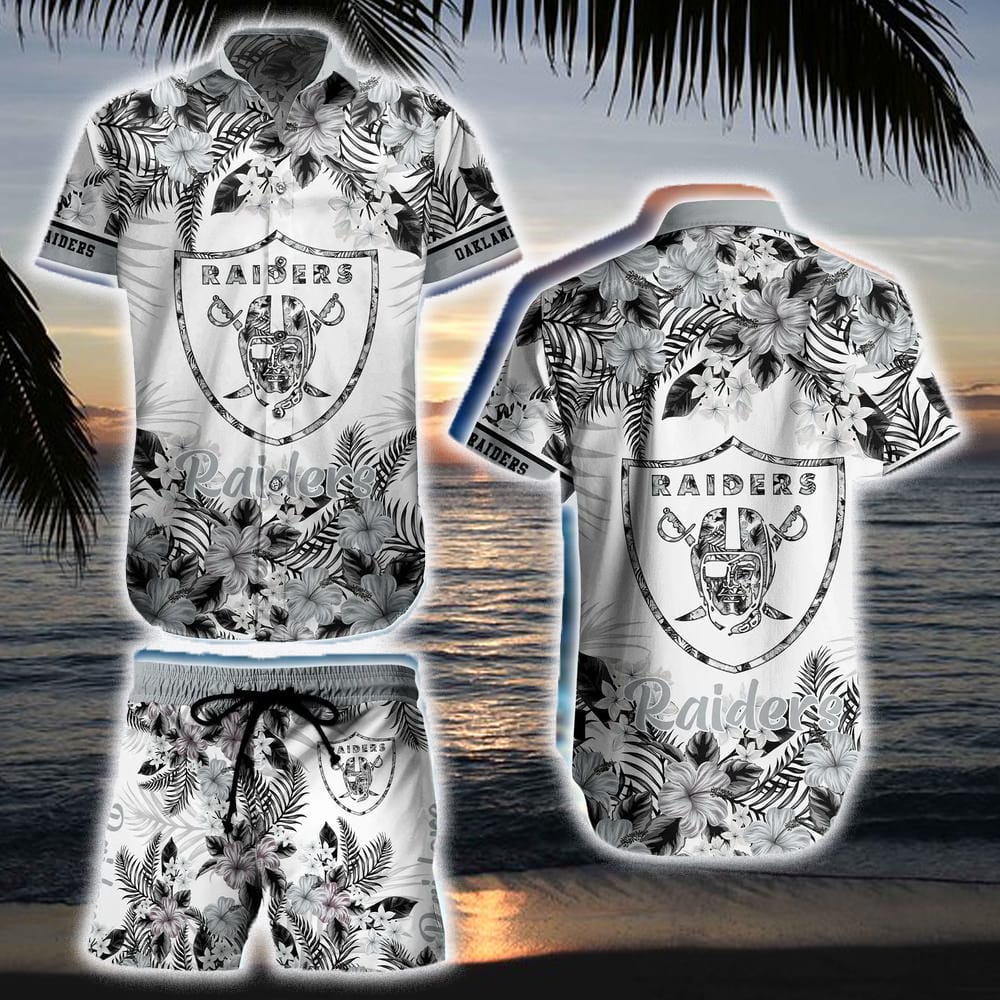 Las Vegas Raiders NFL Graphic Flower Tropical Pattern Hawaiian Shirt And Short For Men Women Gift New Trends Summer Big Fans - 290124-103052 Las Vegas Raiders NFL Graphic Flower Tropical Pattern Hawaiian Shirt And Short For Men Women Gift New Trends Summer Big Fans - 290124-103052