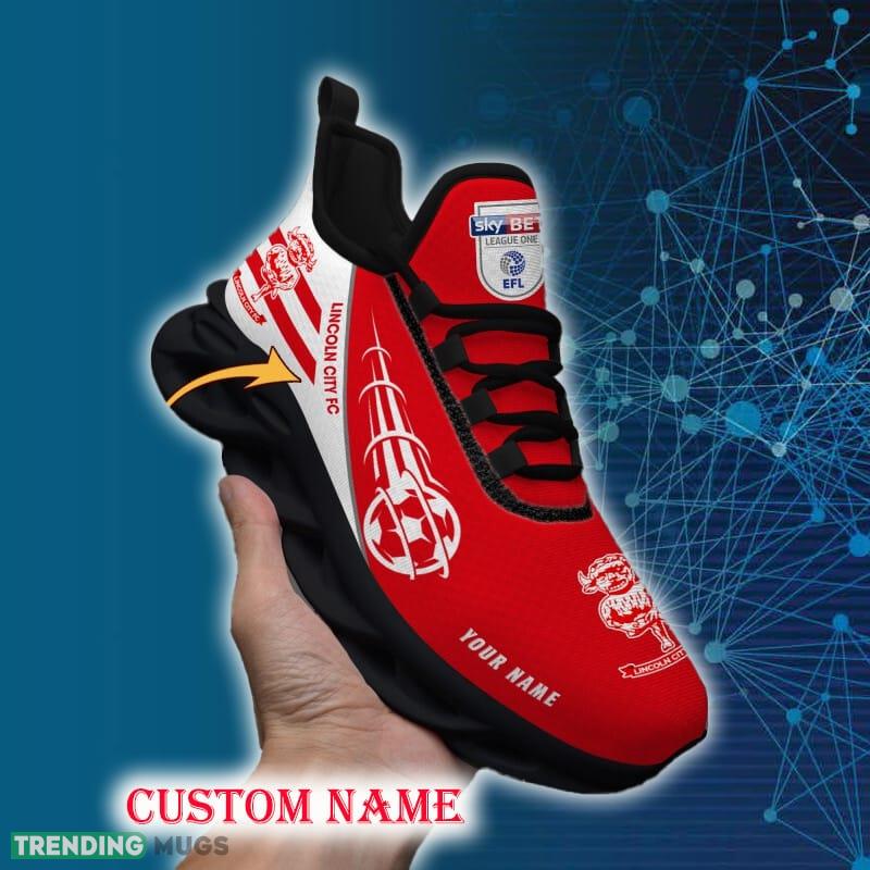 Lincoln City FC Sports Shoes Custom Name Fans Gift Max Soul Sneakers New Ideas Max Soul Lincoln City FC Sports Shoes Custom Name Fans Gift Max Soul Sneakers New Ideas Max Soul