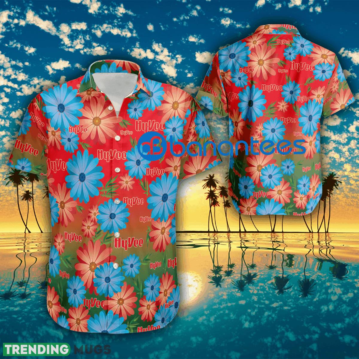 Logo Hy Vee Flower Hawaiian Shirt Short Sleeve For Beach - Logo Hy Vee Flower Hawaiian Shirt Short Sleeve For Beach