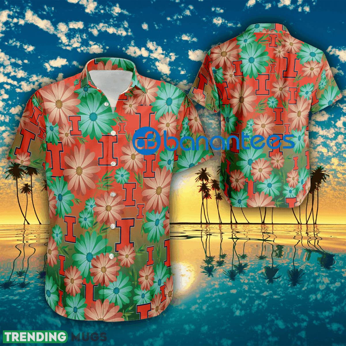 Logo Illinois Fighting Illini Beach Hawaiian Shirt Style Flower For Fans - Logo Illinois Fighting Illini Beach Hawaiian Shirt Style Flower For Fans Logo Illinois Fighting Illini Beach Hawaiian Shirt Style Flower For Fans - Logo Illinois Fighting Illini Beach Hawaiian Shirt Style Flower For Fans