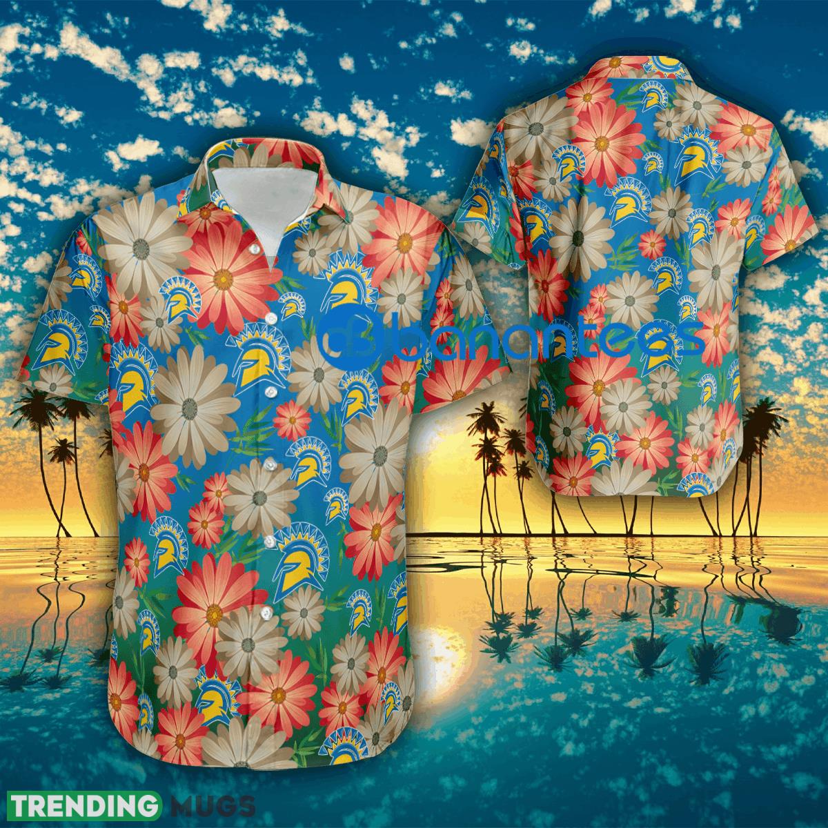 Logo San Jose State Spartans Flower Beach 3D Hawaiian Shirt For Men And Women - Logo San Jose State Spartans Flower Beach 3D Hawaiian Shirt For Men And Women Logo San Jose State Spartans Flower Beach 3D Hawaiian Shirt For Men And Women - Logo San Jose State Spartans Flower Beach 3D Hawaiian Shirt For Men And Women