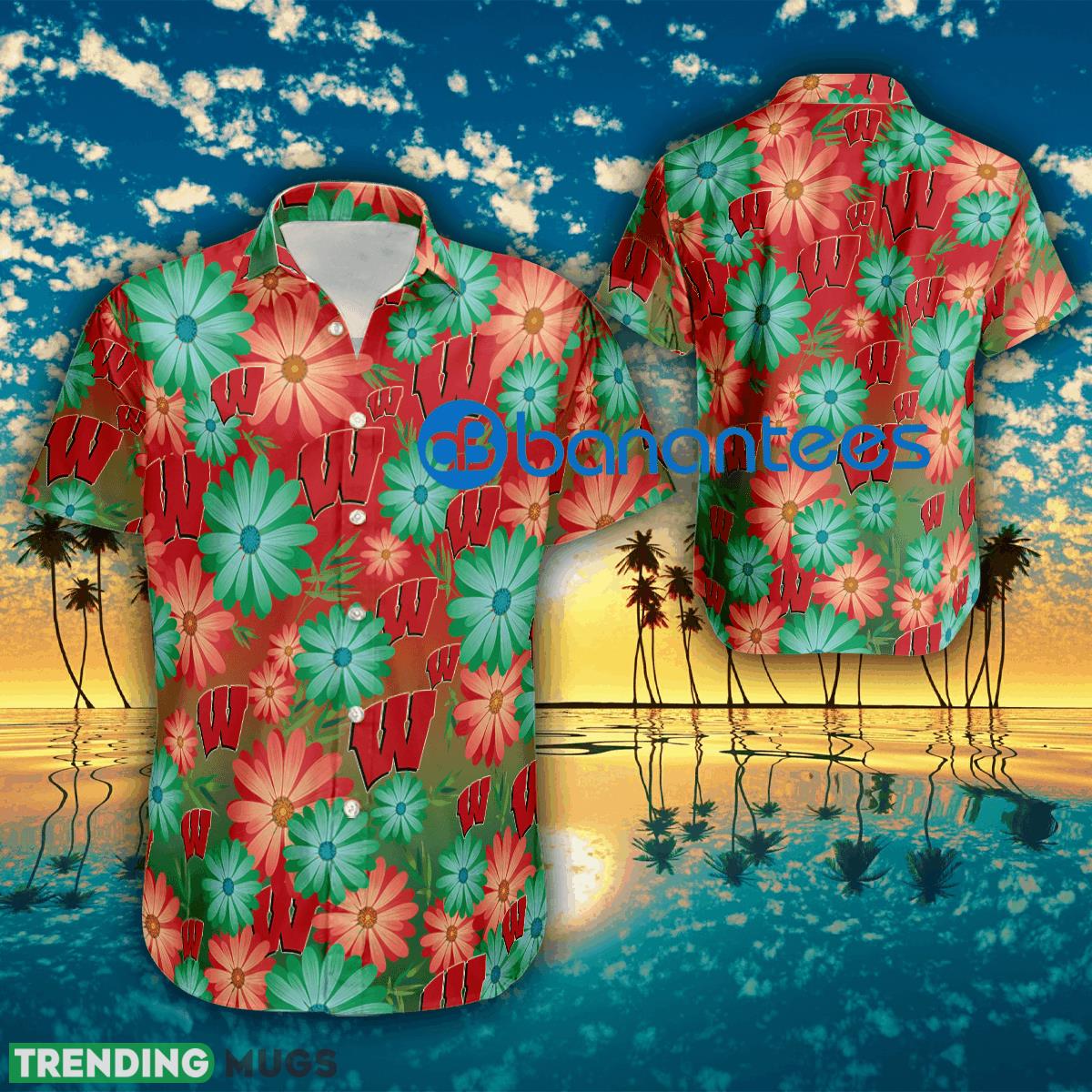 Logo Wisconsin Badgers Flower Hawaiian Shirt Beach For Beach - Logo Wisconsin Badgers Flower Hawaiian Shirt Beach For Beach Logo Wisconsin Badgers Flower Hawaiian Shirt Beach For Beach - Logo Wisconsin Badgers Flower Hawaiian Shirt Beach For Beach