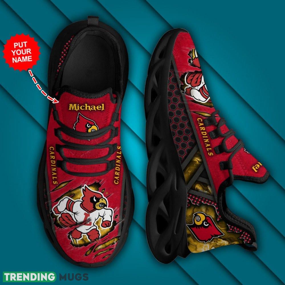 Louisville Cardinals Handmade Custom Name Max Soul Sneakers Luxury NCAA1 Shoes For Men Women Gift Chunky For Fans - Louisville Cardinals Shoes Max Soul Mascot NCAA1_1 Louisville Cardinals Handmade Custom Name Max Soul Sneakers Luxury NCAA1 Shoes For Men Women Gift Chunky For Fans - Louisville Cardinals Shoes Max Soul Mascot NCAA1_1