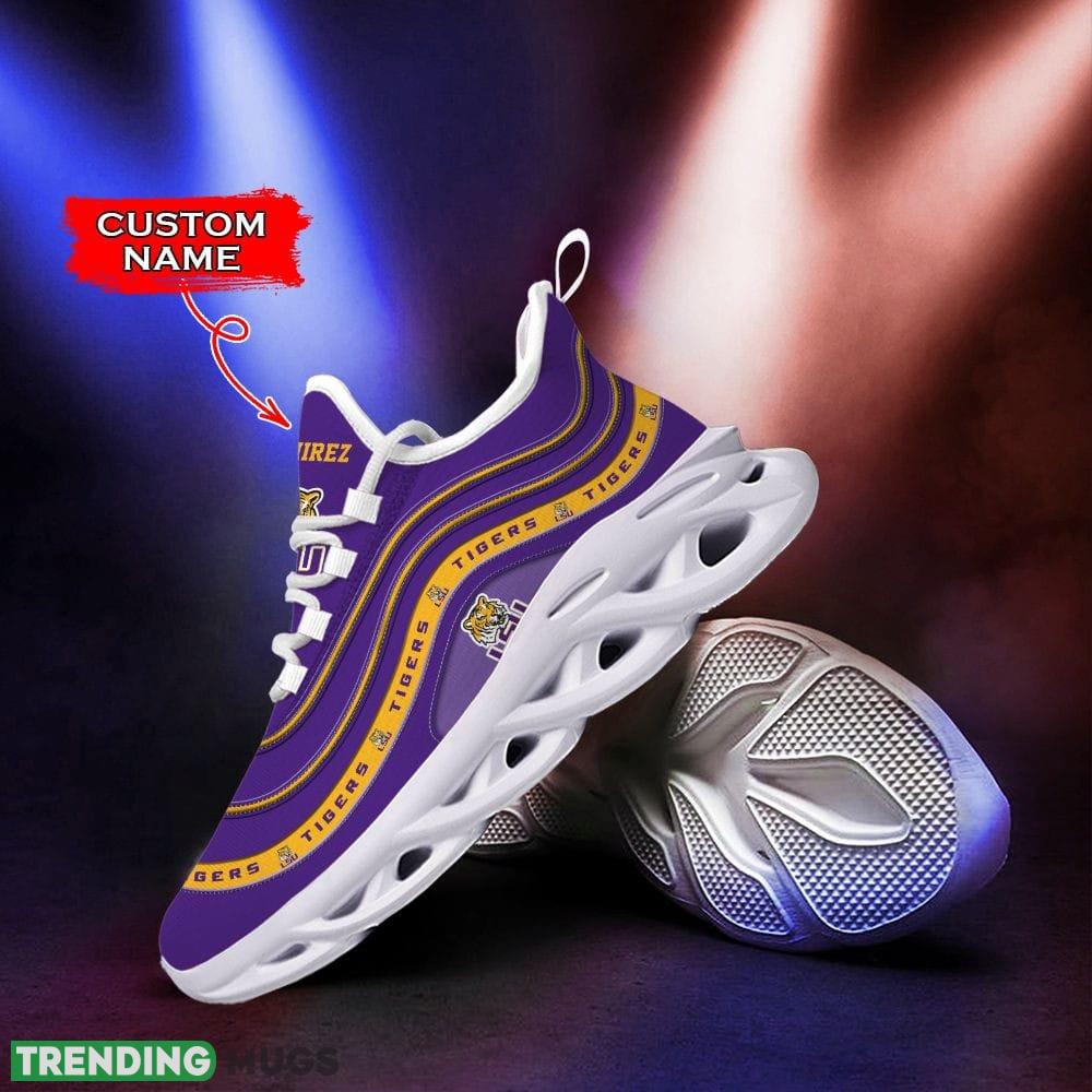 LSU Tigers Lineitem Stylish Custom Name Max Soul Sneakers Luxury NCAA Shoes For Men Women Gift For Fans Hawaiian Shirt LSU Tigers Lineitem Stylish Custom Name Max Soul Sneakers Luxury NCAA Shoes For Men Women Gift For Fans Hawaiian Shirt