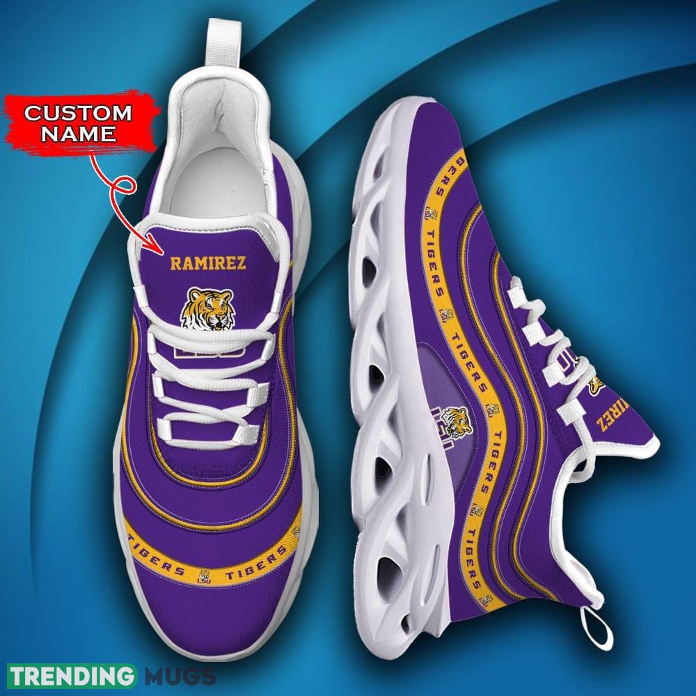 LSU Tigers Lineitem Stylish Custom Name Max Soul Sneakers Luxury NCAA Shoes For Men Women Gift For Fans Hawaiian Shirt LSU Tigers Lineitem Stylish Custom Name Max Soul Sneakers Luxury NCAA Shoes For Men Women Gift For Fans Hawaiian Shirt