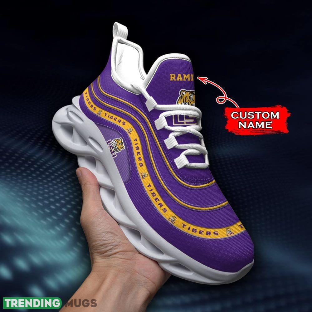 LSU Tigers Lineitem Stylish Custom Name Max Soul Sneakers Luxury NCAA Shoes For Men Women Gift For Fans Hawaiian Shirt LSU Tigers Lineitem Stylish Custom Name Max Soul Sneakers Luxury NCAA Shoes For Men Women Gift For Fans Hawaiian Shirt