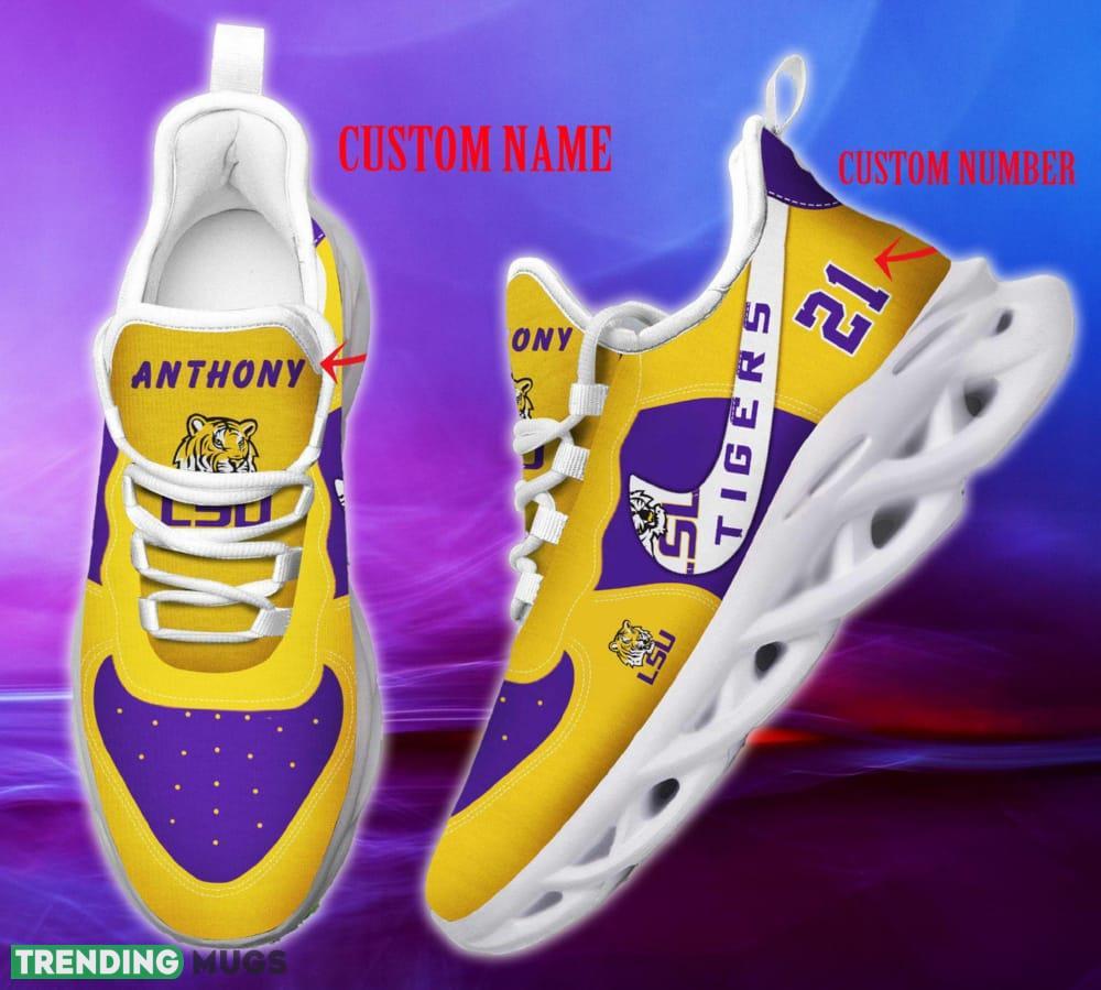 LSU Tigers NFL Clunky Shoes Custom Number And Name Max Soul Sneakers - LSU Tigers NFL Clunky Shoes _1 LSU Tigers NFL Clunky Shoes Custom Number And Name Max Soul Sneakers - LSU Tigers NFL Clunky Shoes _1