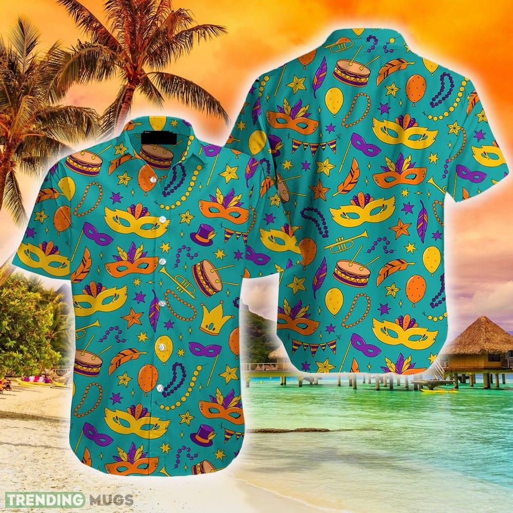 Mardi Gras Mask Pattern Hawaiian Shirt Summer For Men And Women Vacation Hawaiian Shirt Mardi Gras Mask Pattern Hawaiian Shirt Summer For Men And Women Vacation Hawaiian Shirt