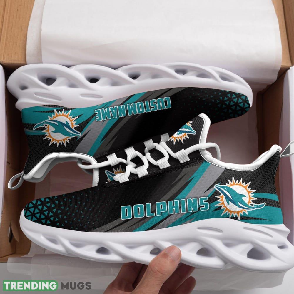 Miami Dolphins Logo Custom Name Pattern 3D Max Soul Sneaker Shoes In Black - Miami Dolphins Logo Custom Name Pattern 3D Max Soul Sneaker Shoes In Black_1 Miami Dolphins Logo Custom Name Pattern 3D Max Soul Sneaker Shoes In Black - Miami Dolphins Logo Custom Name Pattern 3D Max Soul Sneaker Shoes In Black_1