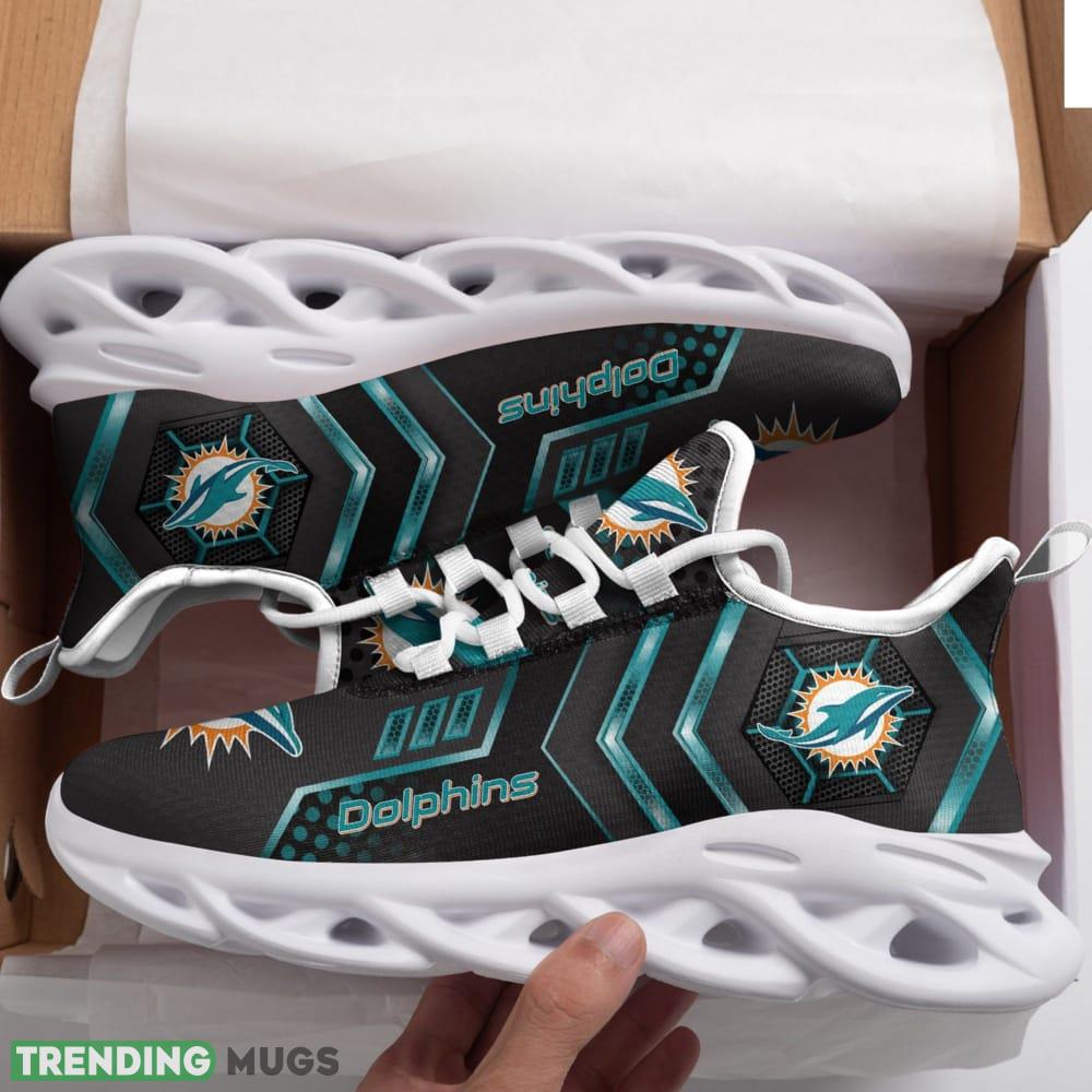 Miami Dolphins Logo In Black Custom Name 3D Max Soul Sneaker Shoes - Miami Dolphins Logo In Black Custom Name 3D Max Soul Sneaker Shoes_1 Miami Dolphins Logo In Black Custom Name 3D Max Soul Sneaker Shoes - Miami Dolphins Logo In Black Custom Name 3D Max Soul Sneaker Shoes_1