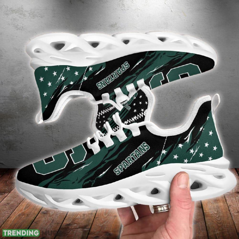 Michigan State Spartans Stars and Stripes Craftsmanship Chunky Shoes New Max Soul Sneakers Men Gift Max Soul Michigan State Spartans Stars and Stripes Craftsmanship Chunky Shoes New Max Soul Sneakers Men Gift Max Soul