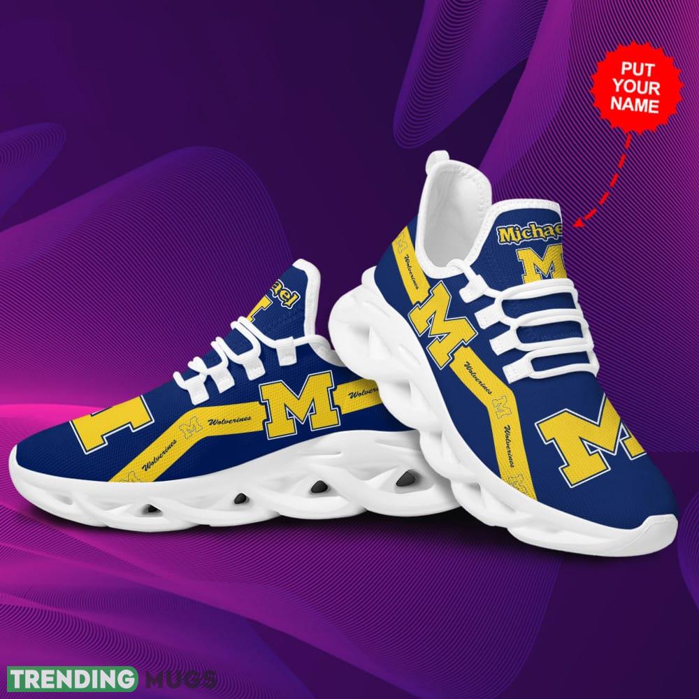 Michigan Wolverines Bold Custom Name Max Soul Sneakers Luxury NCAA1 Shoes For Men Women Gift Chunky For Fans Max Soul Michigan Wolverines Bold Custom Name Max Soul Sneakers Luxury NCAA1 Shoes For Men Women Gift Chunky For Fans Max Soul