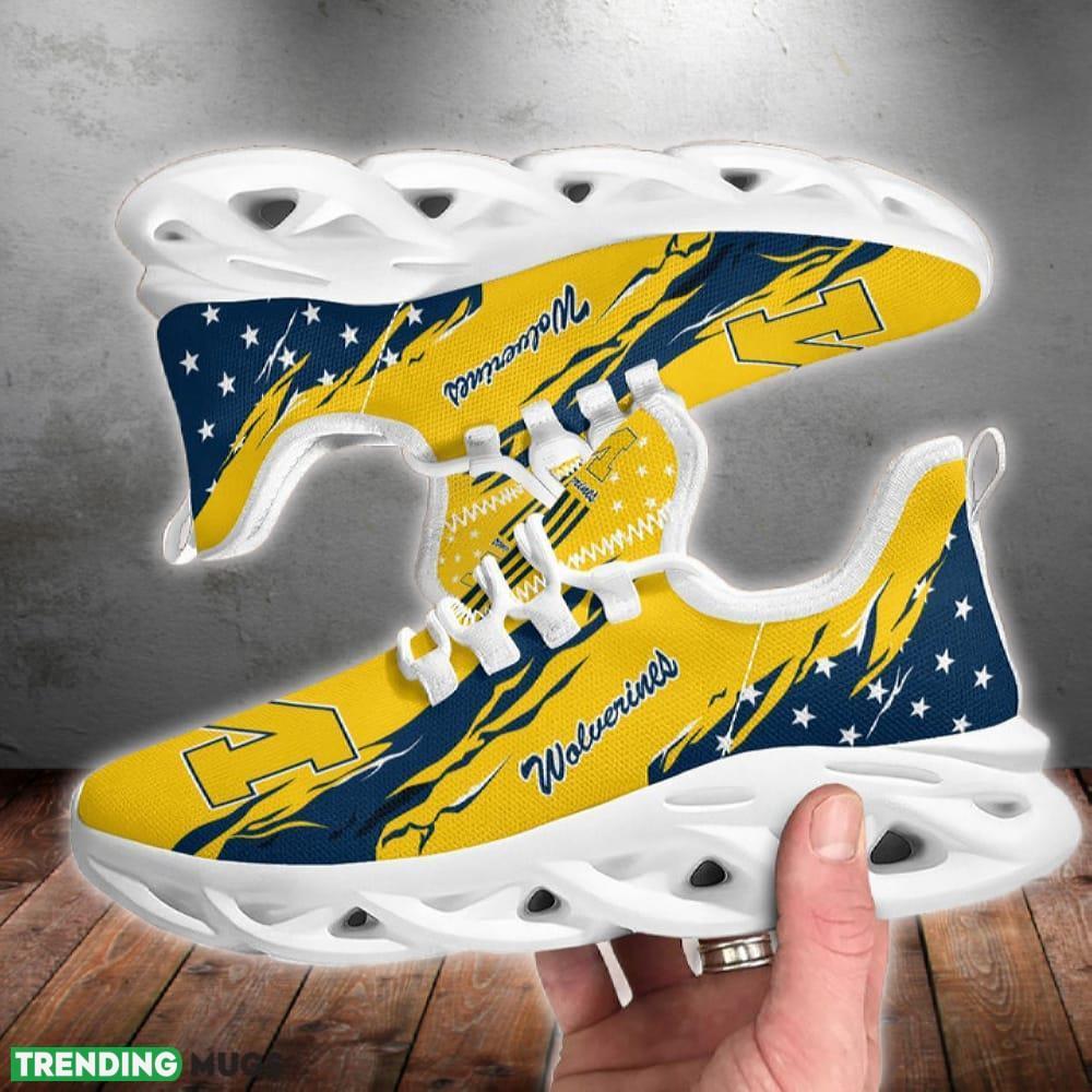 Michigan Wolverines Stars and Stripes Sleek Chunky Shoes New Max Soul Sneakers Men Gift Max Soul Michigan Wolverines Stars and Stripes Sleek Chunky Shoes New Max Soul Sneakers Men Gift Max Soul