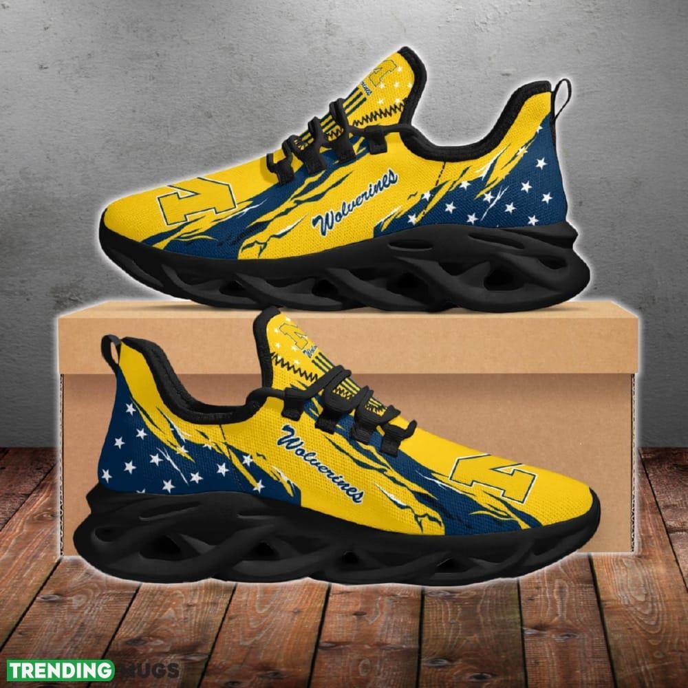 Michigan Wolverines Stars and Stripes Sleek Chunky Shoes New Max Soul Sneakers Men Gift Max Soul Michigan Wolverines Stars and Stripes Sleek Chunky Shoes New Max Soul Sneakers Men Gift Max Soul